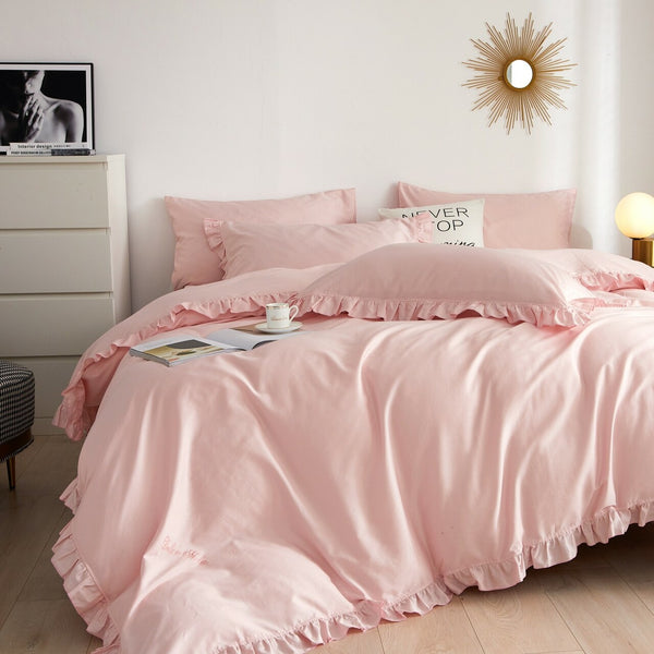 4 Pieces Luxury Twin Size Duvet Cover Set- Bubby