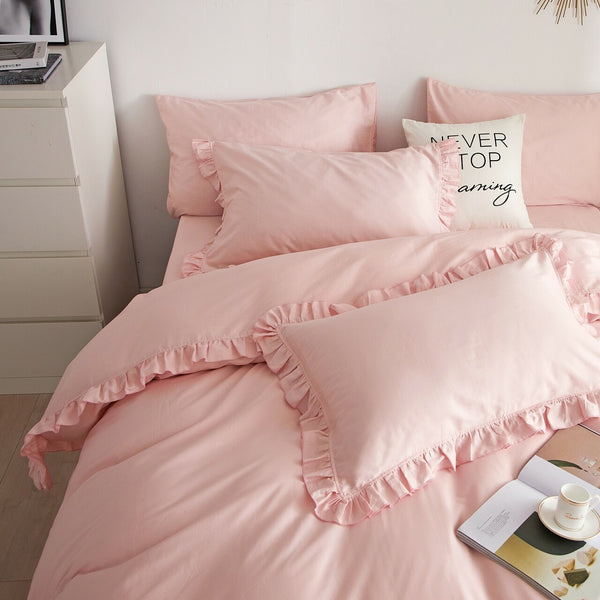 4 Pieces Luxury Twin Size Duvet Cover Set- Bubby