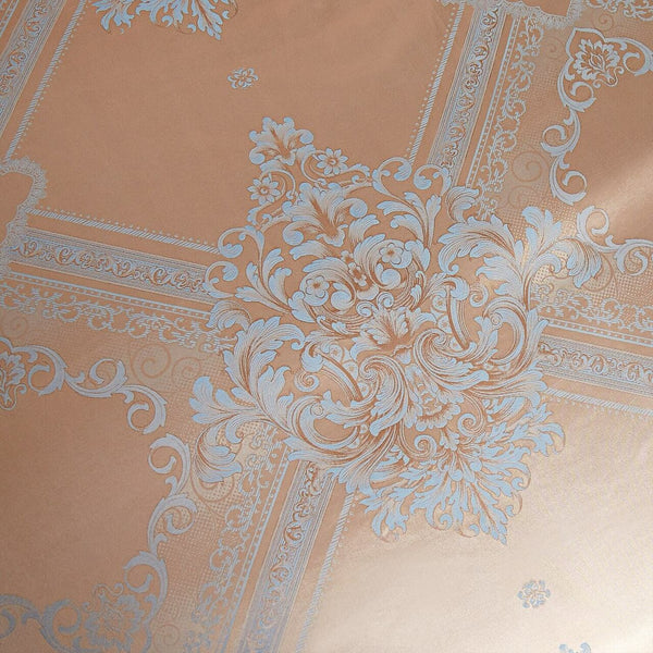6 Pieces Luxury Jacquard King Size Duvet Cover Set- Champagne Desire
