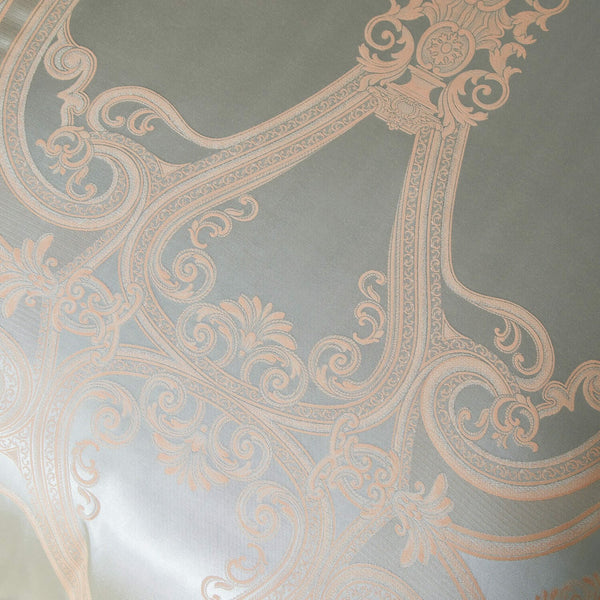 6 Pieces Luxury Jacquard King Size Duvet Cover Set- Bronze Rush