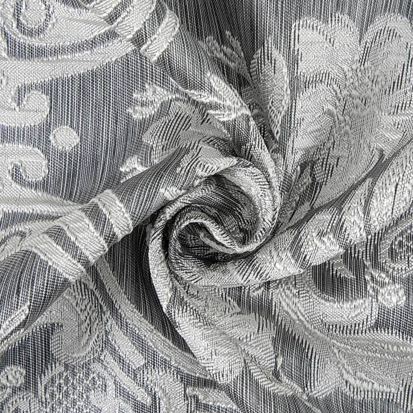 Curtain Panel Semi-Blackout Drapes- Black Floral