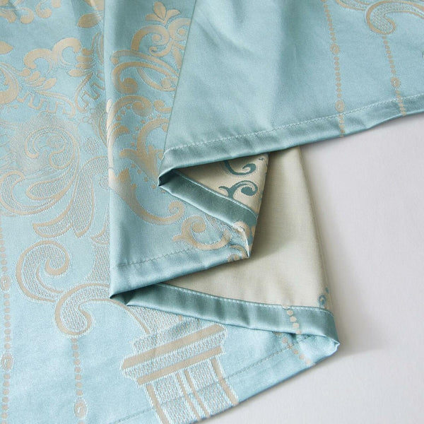 Jacquard Grommet Semi-Blackout Curtain Panels- Pistachio Ice Cream