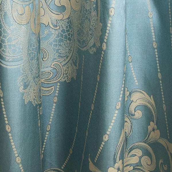 Jacquard Grommet Semi-Blackout Curtain Panels- Pistachio Ice Cream