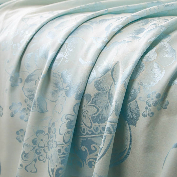 Jacquard Grommet Semi-Blackout Curtain Panels- Cloud Blue