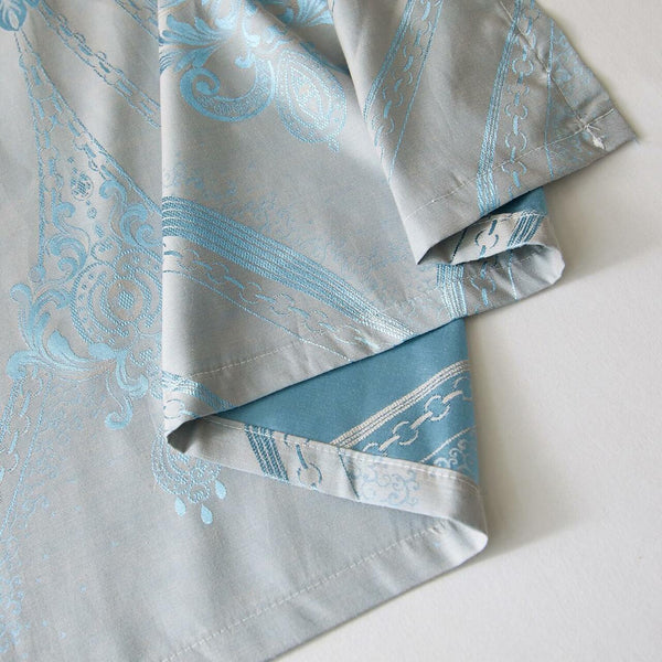 Jacquard Grommet Semi-Blackout Curtain Panels- Pale Blue