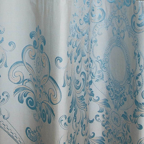 Jacquard Grommet Semi-Blackout Curtain Panels- Pale Blue