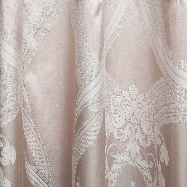 Jacquard Grommet Semi-Blackout Curtain Panels- Pink