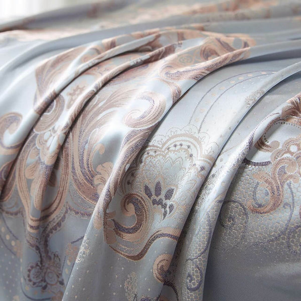 Jacquard Grommet Semi-Blackout Curtain Panels- Rose