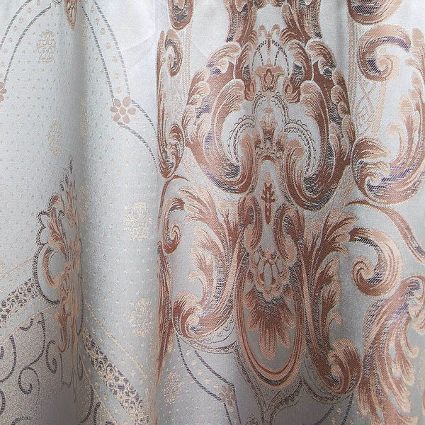 Jacquard Grommet Semi-Blackout Curtain Panels- Rose